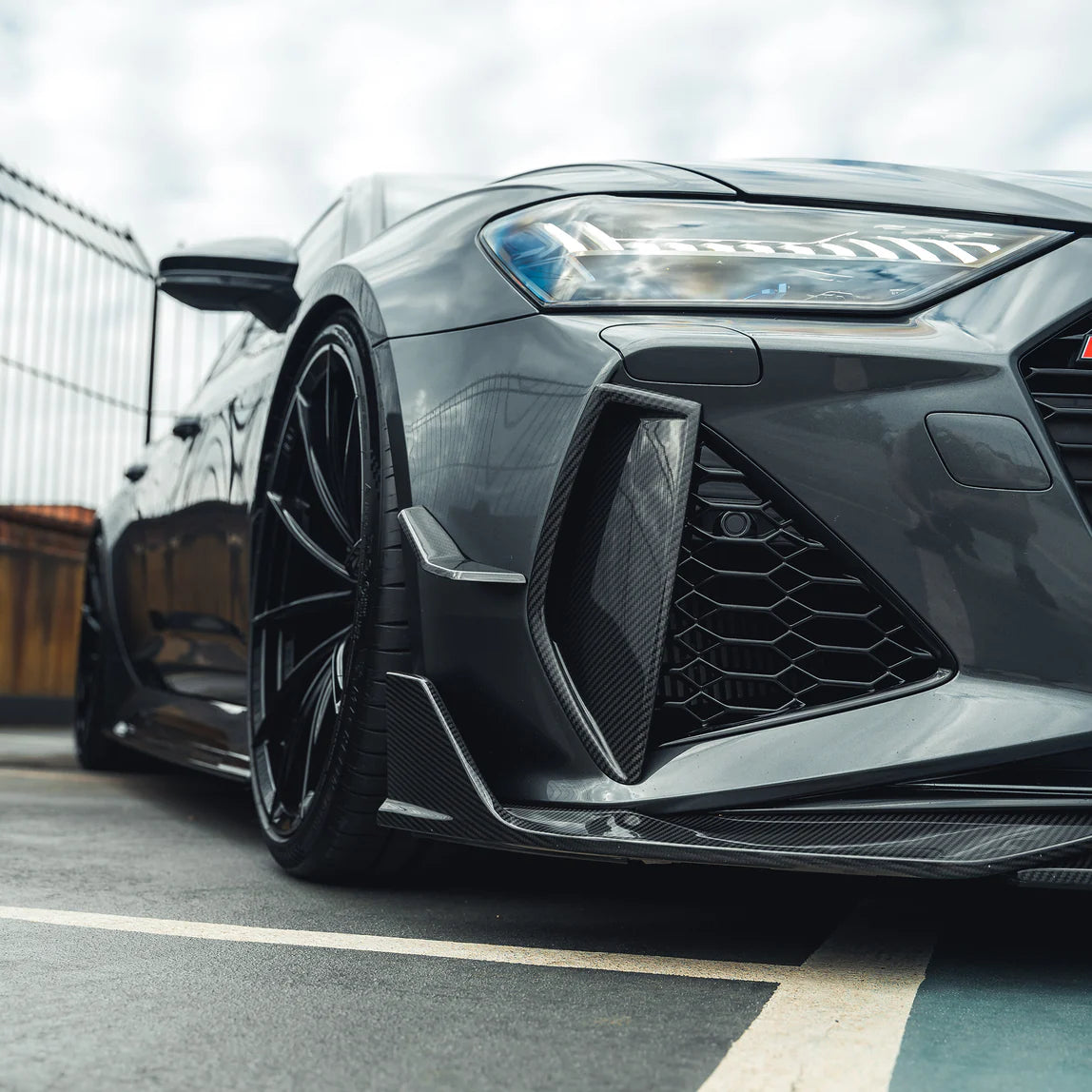 Carbon fibre luchthapper insert Audi RS6/RS7 C8