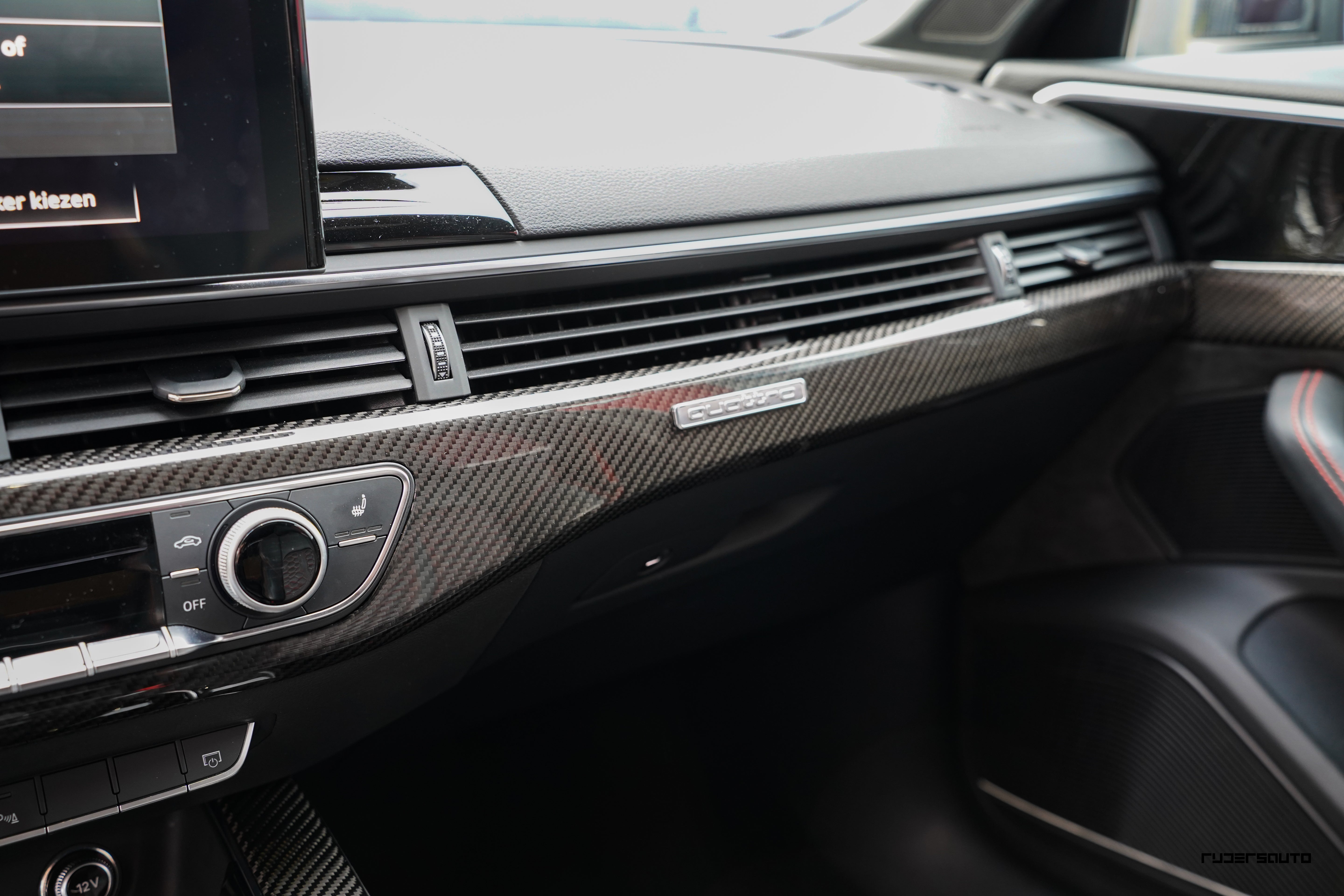 Carbon fibre interieurlijsten Audi RS4 B9 & B9.5