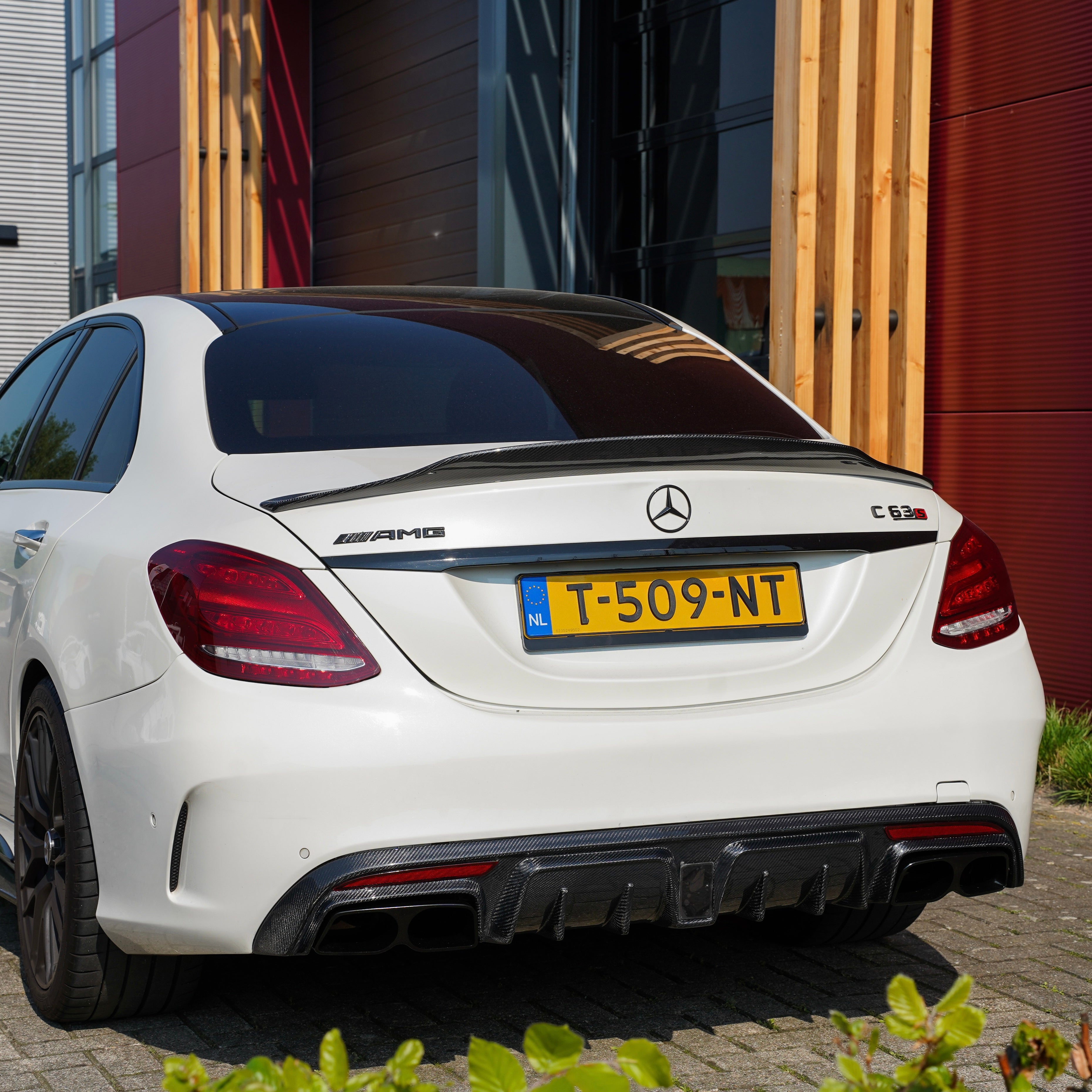 Carbon fibre kofferklep spoiler Mercedes C63 W205 Sedan