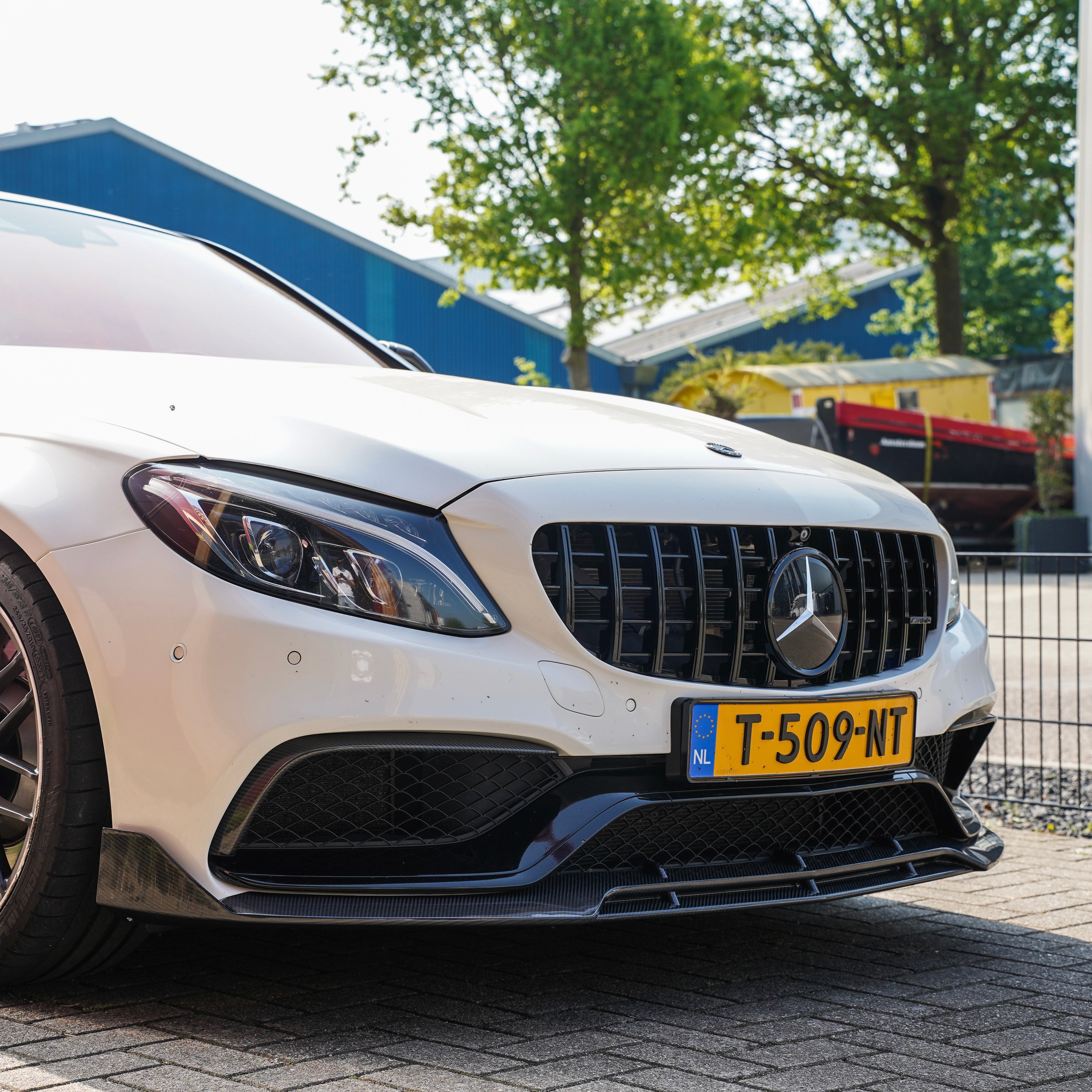 Carbon fibre front splitter Mercedes C63 W205