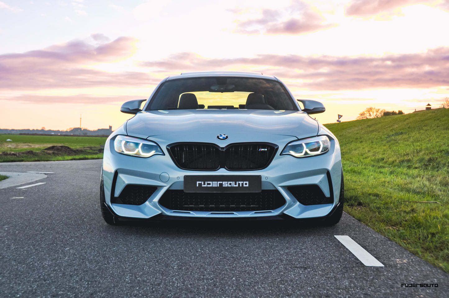 Carbon fiber front splitter M-performance style BMW F87 M2 Competition - CT-Carbon