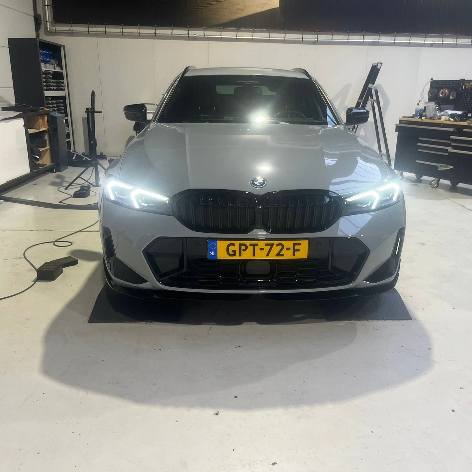 Front splitter hoogglans zwart BMW 3-serie G20/21 LCI M-Performance style