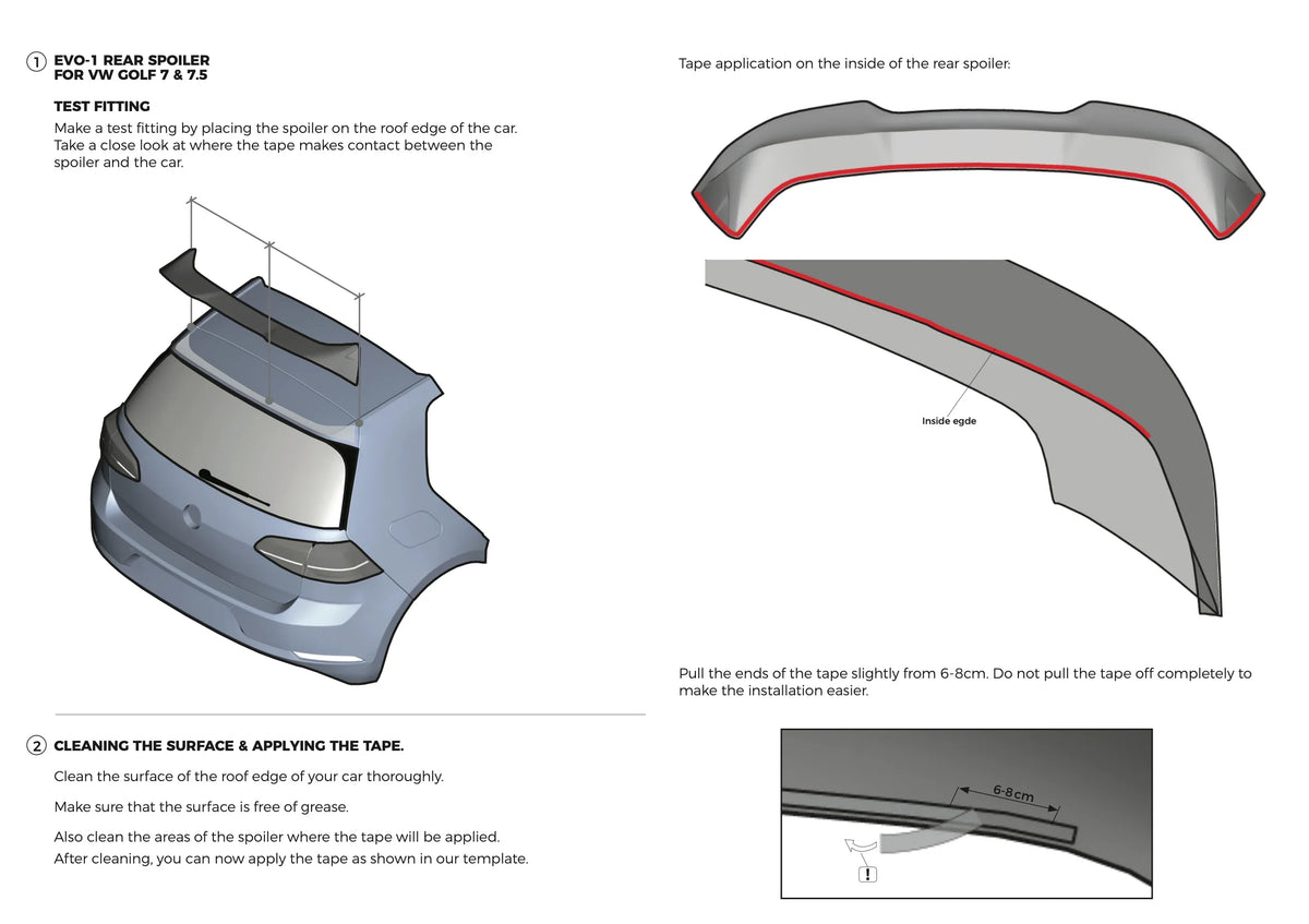 Rear spoiler V2 BMW 1-serie F20 | F21 - Zaero-Design
