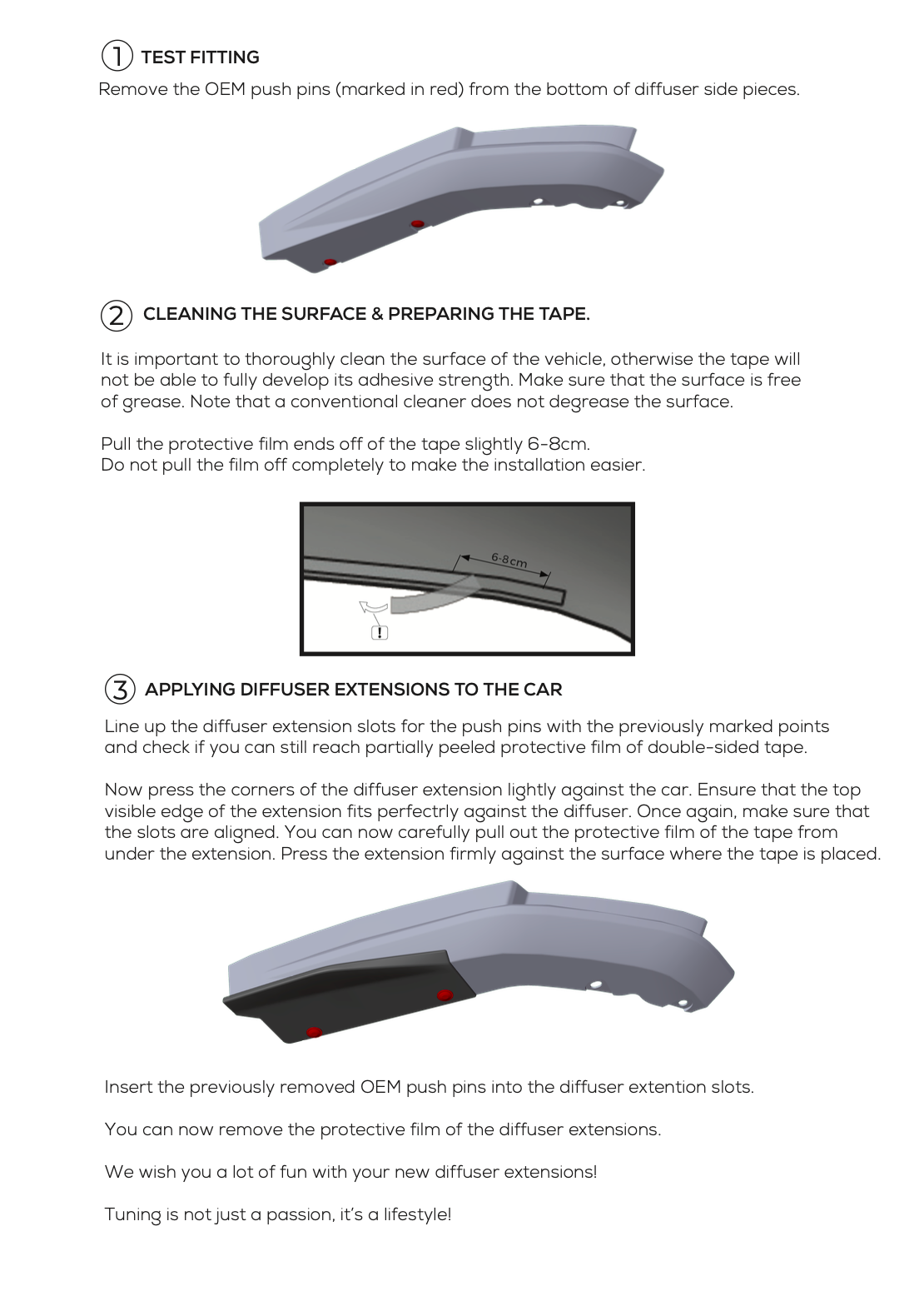 Diffuser extensions BMW G82/83 M4 - Zaero-Design