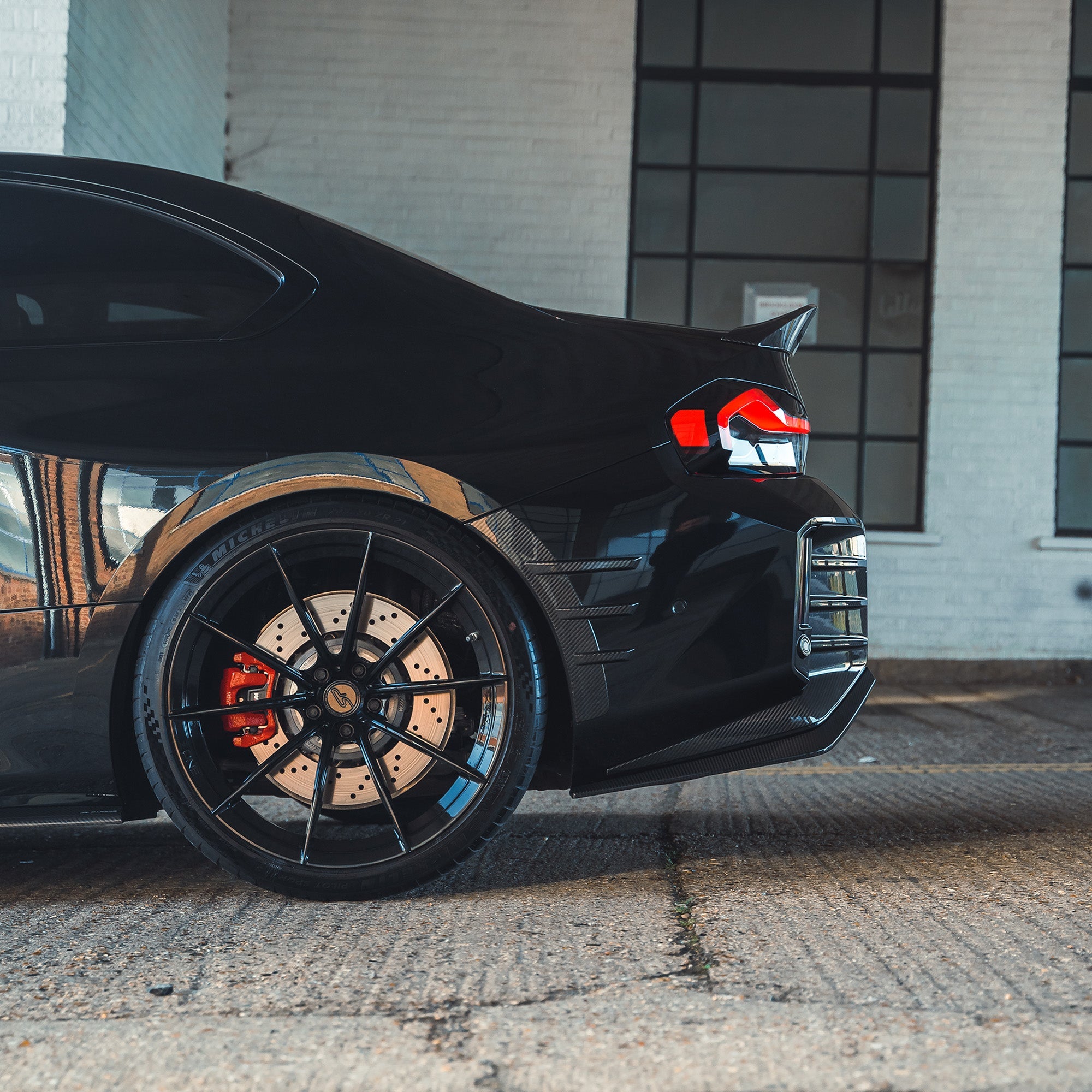 Achterbumper canards carbon fibre BMW G87 M2