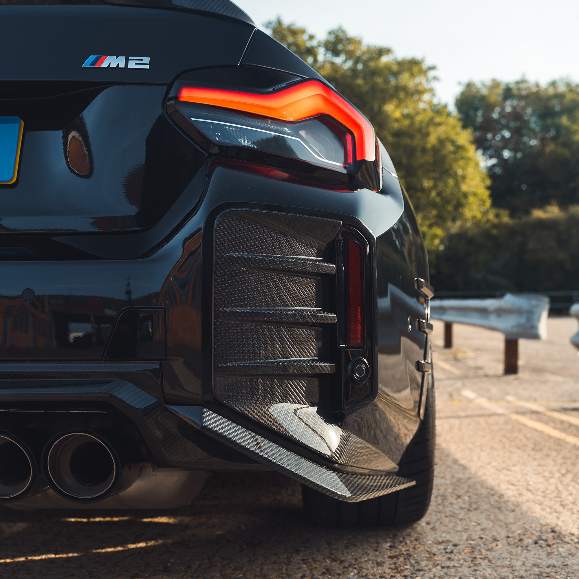Achterbumper canards carbon fibre BMW G87 M2