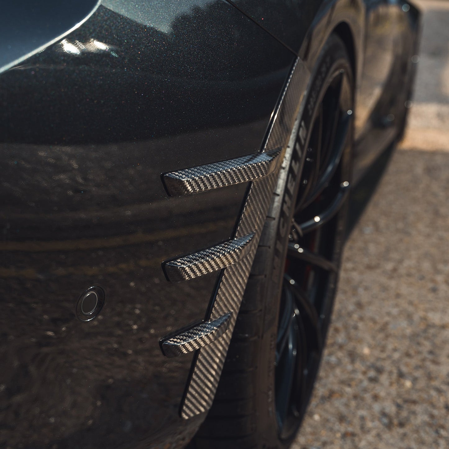 Side fender canards carbon fibre (Achter) BMW G87 M2