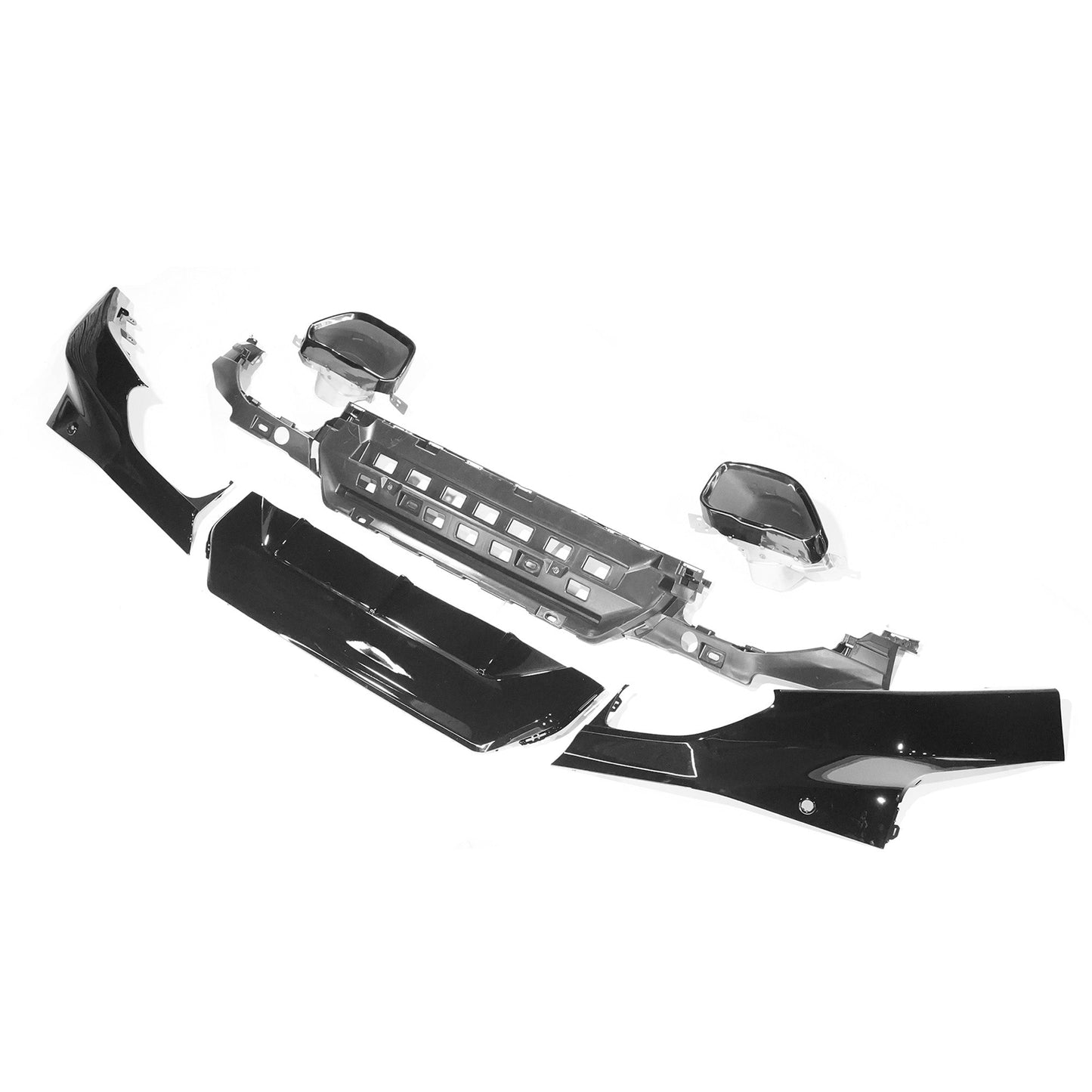 Diffuser + Eindtips BMW G42 2-Serie Hoogglans zwart - 240i style