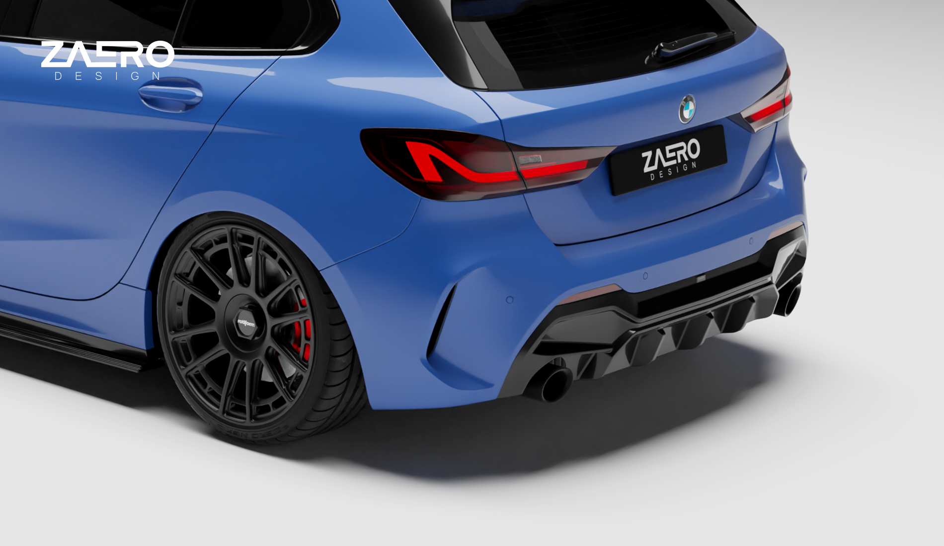 Diffuser dual exhaust BMW 1-serie F40 - Zaero Design