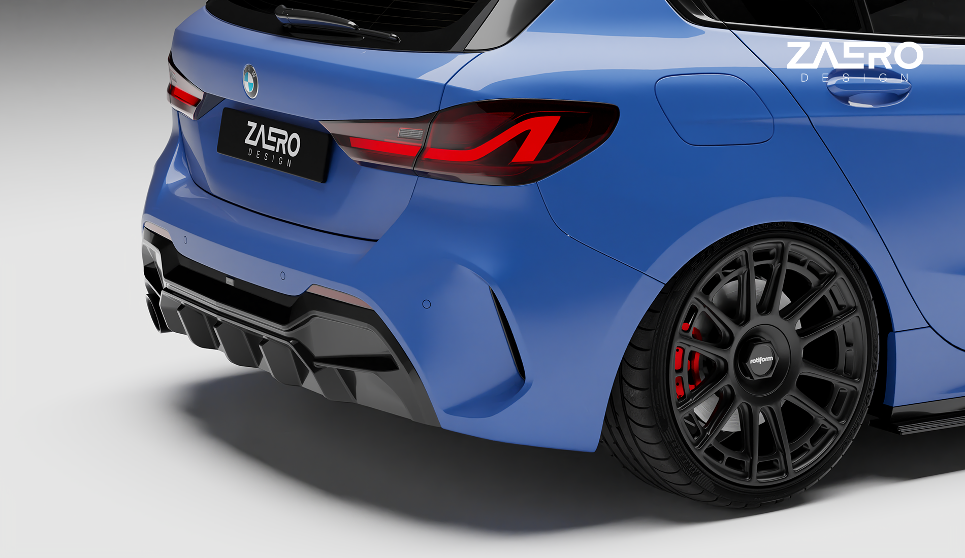 Diffuser single exhaust BMW 1-serie F40 - Zaero Design