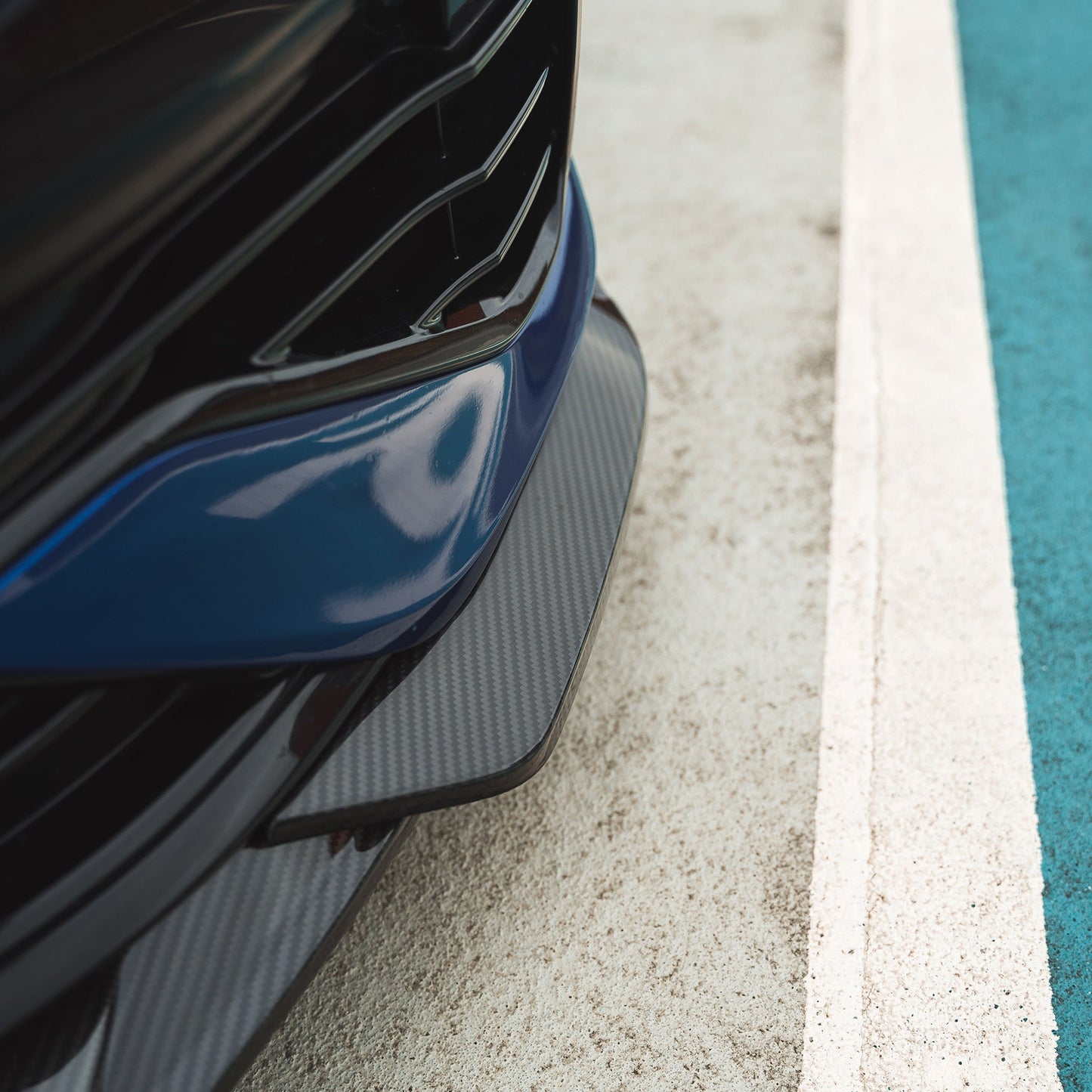 Front splitter carbon fibre VW Golf 8R