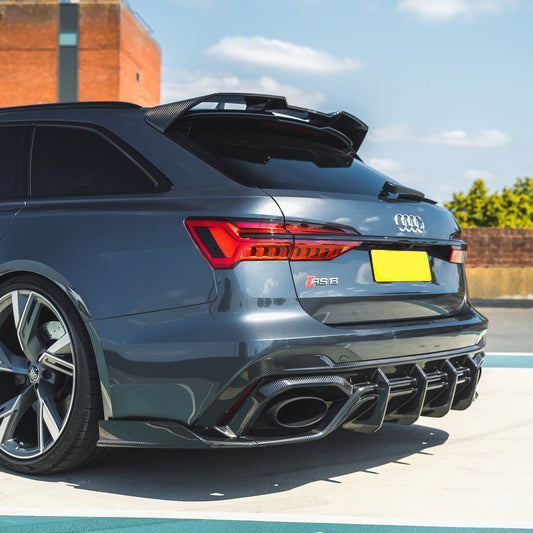 CT CARBON Full Kit AUDI RS6 C8 AVANT CARBON FIBRE DIFFUSER - CT DESIGN