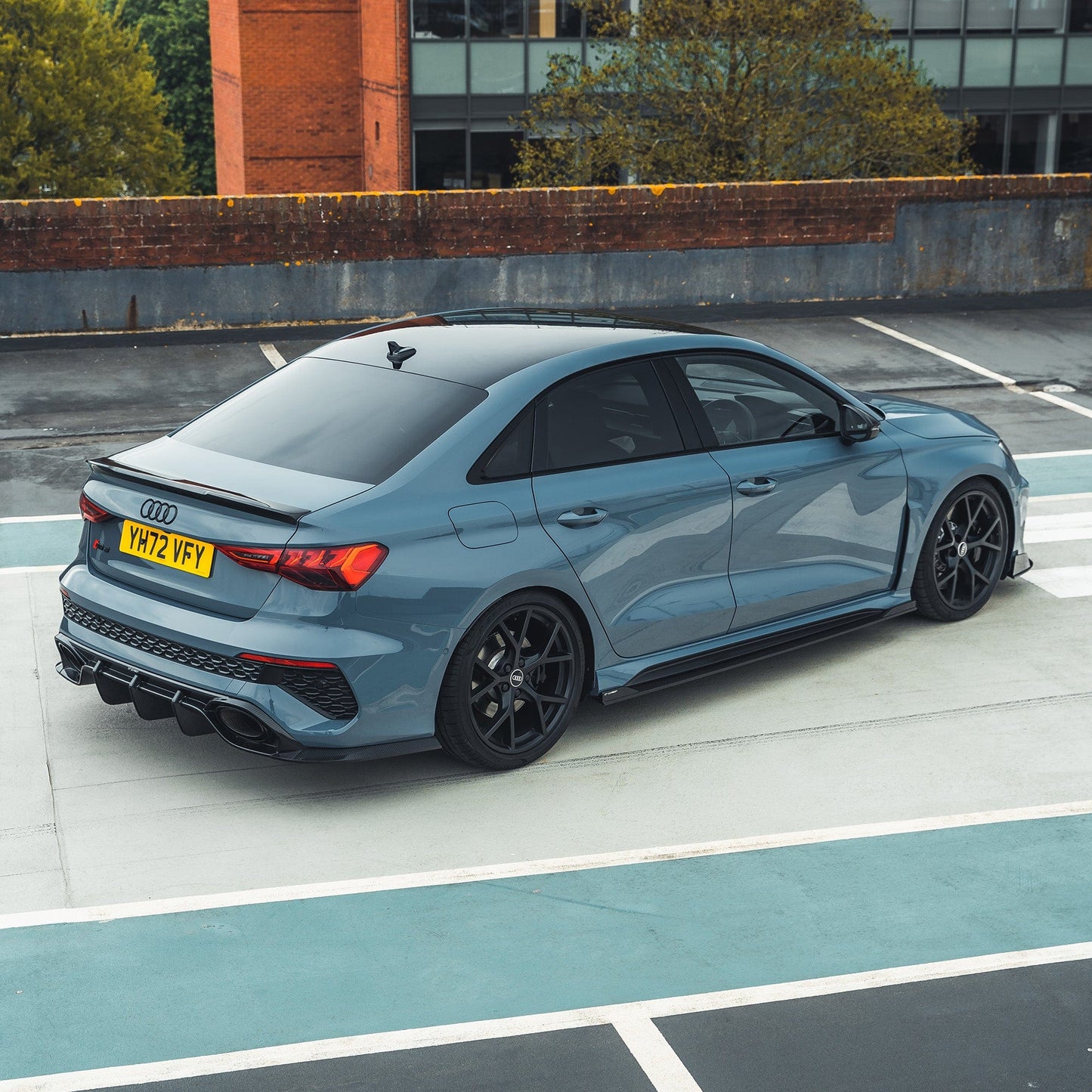 CT CARBON SPLITTER AUDI RS3 8Y SALOON CARBON FIBRE DIFFUSER - CT DESIGN