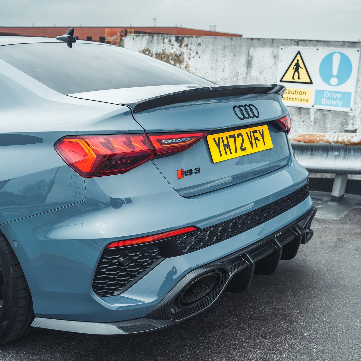 CT CARBON SPLITTER AUDI RS3 8Y SALOON CARBON FIBRE DIFFUSER - CT DESIGN