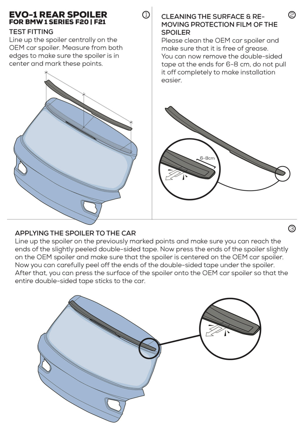 Rear spoiler BMW 1-serie F20 | F21 - Zaero-Design