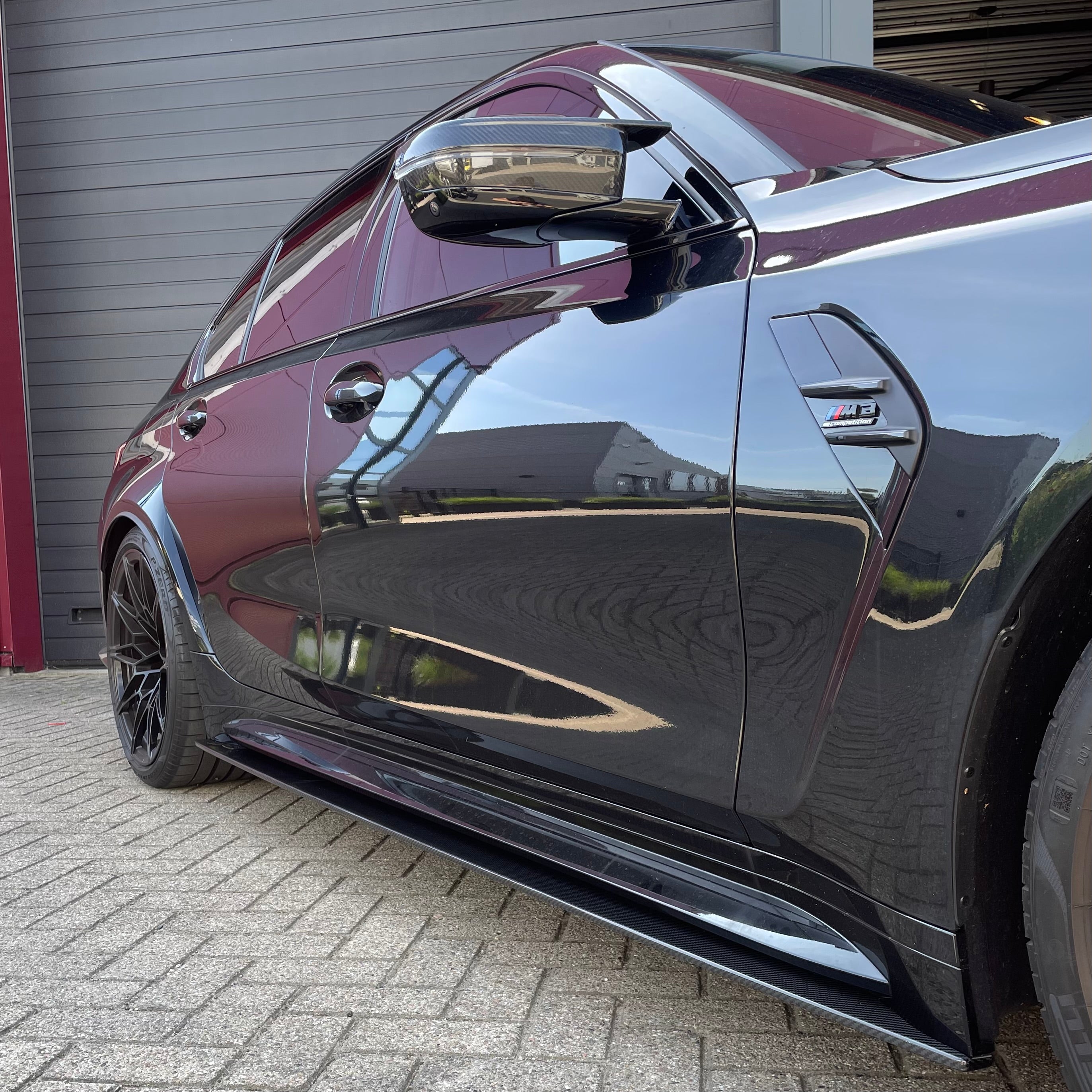 Carbon fibre side skirt extensions BMW M3 G80/G81