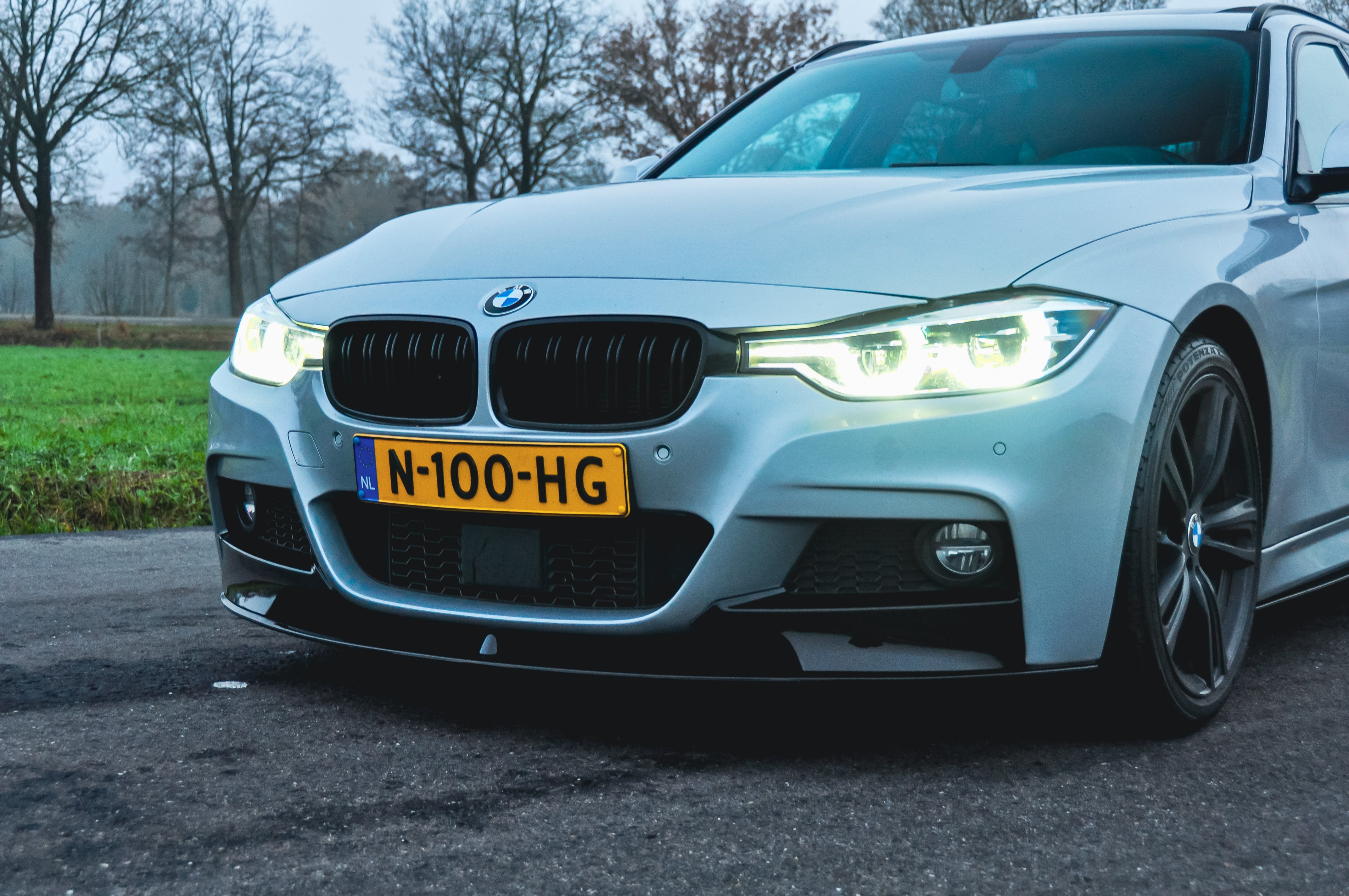 Front splitter hoogglans zwart BMW 3-serie F30/F31 M-Performance style