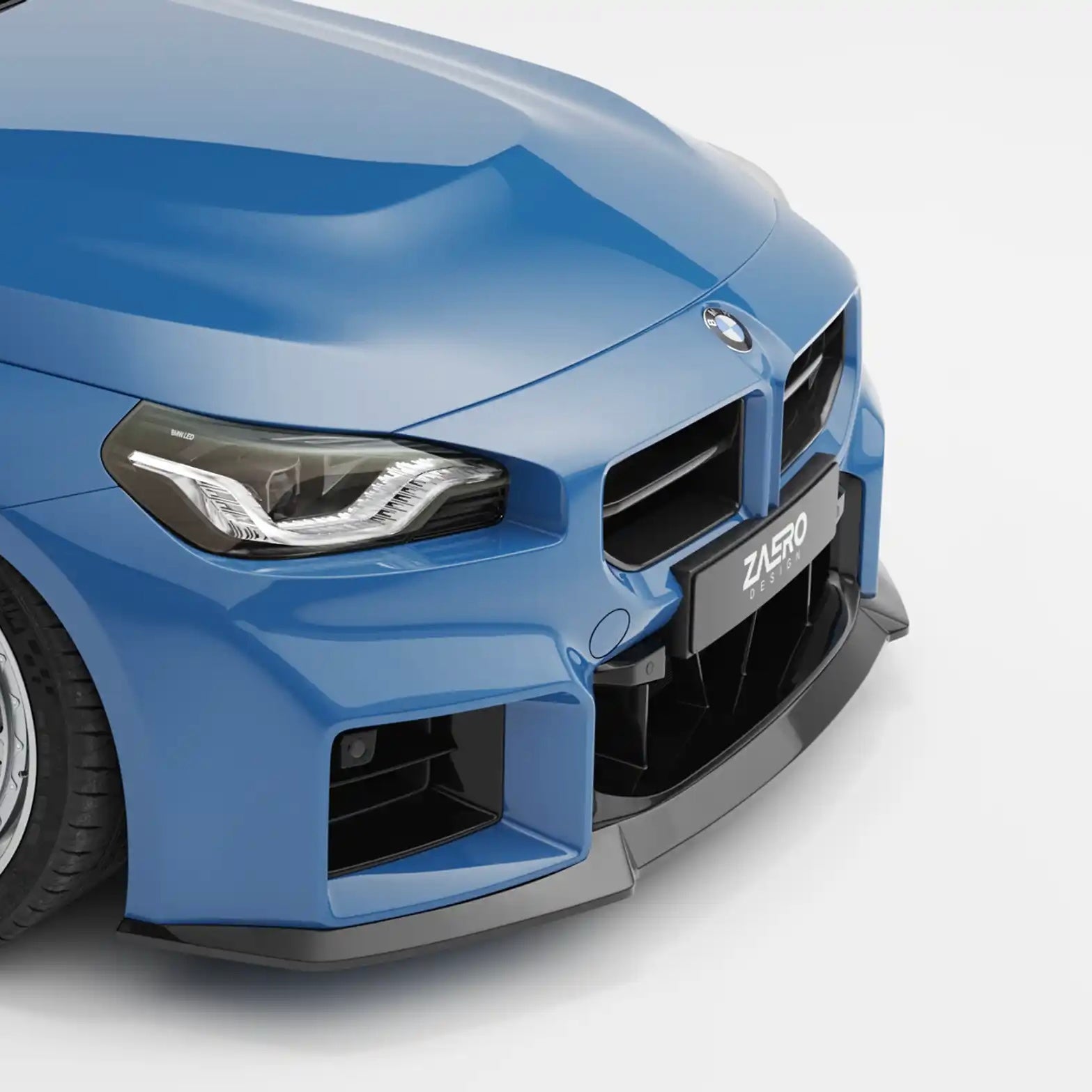 Hoogglans zwarte nieren BMW G87 M2 - Zaero-Design