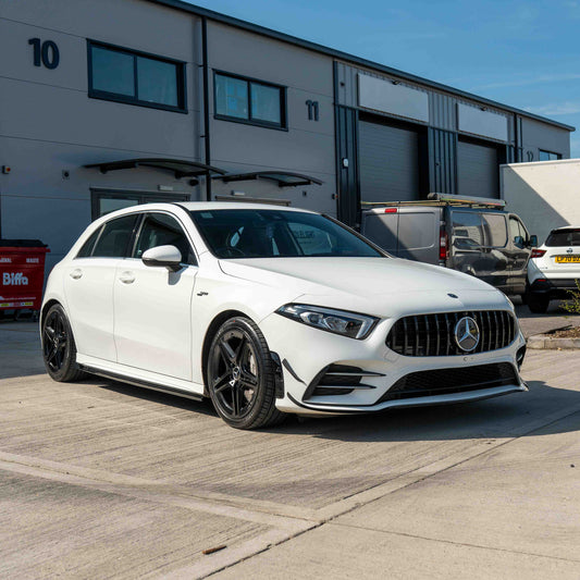 Front splitter & canards Mercedes A-Klasse W177 & V177 Hoogglans zwart
