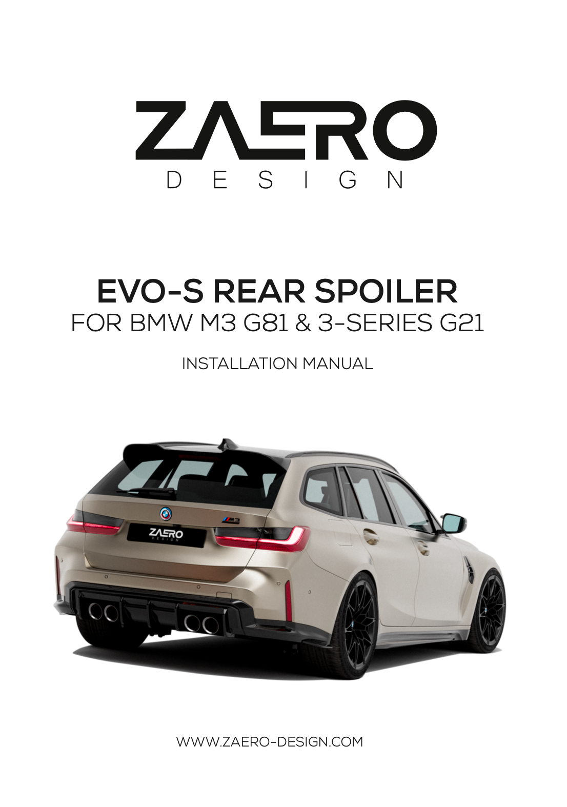 Rear spoiler BMW 3-serie G21 & G81 M3 - Zaero Design