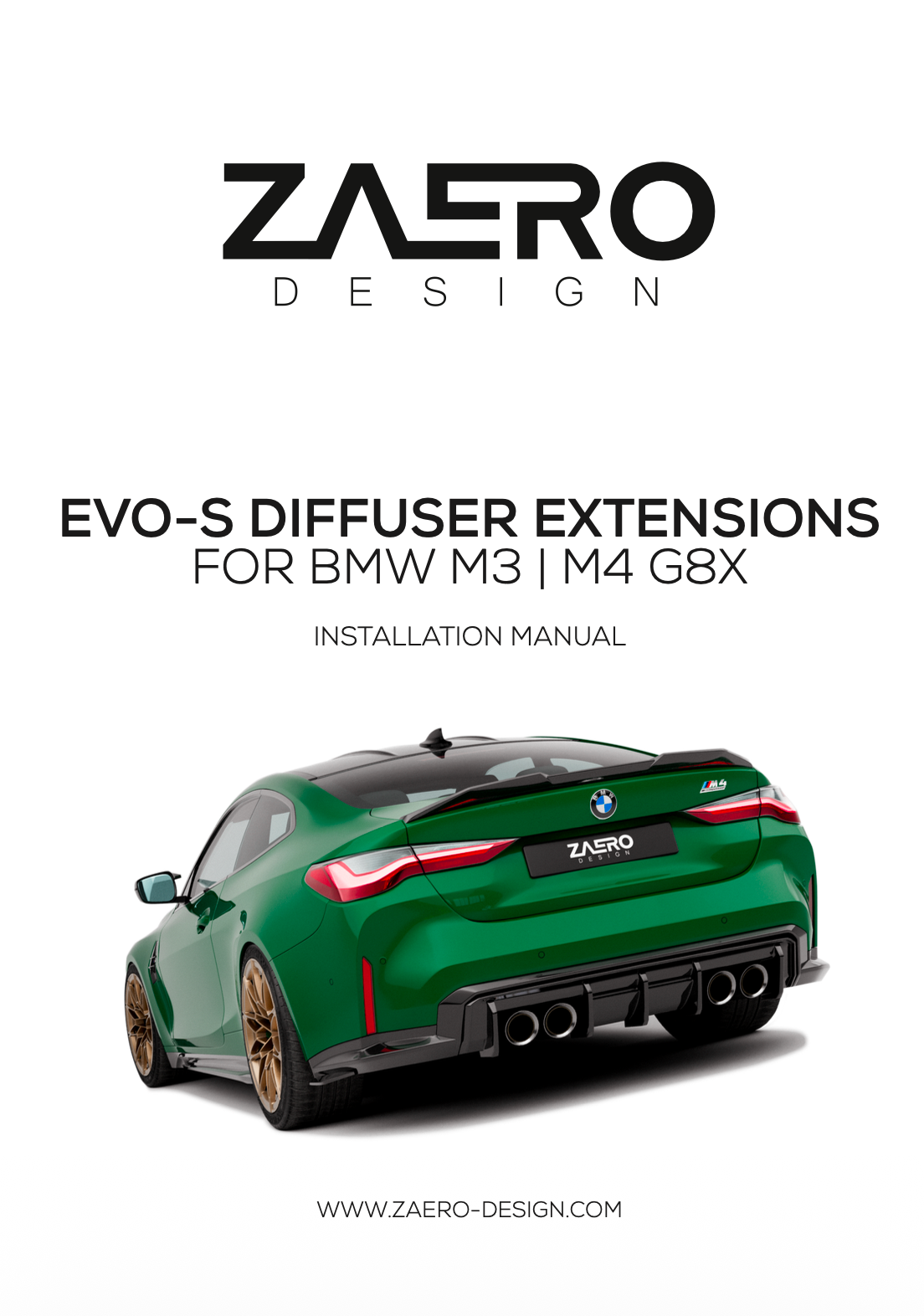 Diffuser extensions BMW G82/83 M4 - Zaero-Design