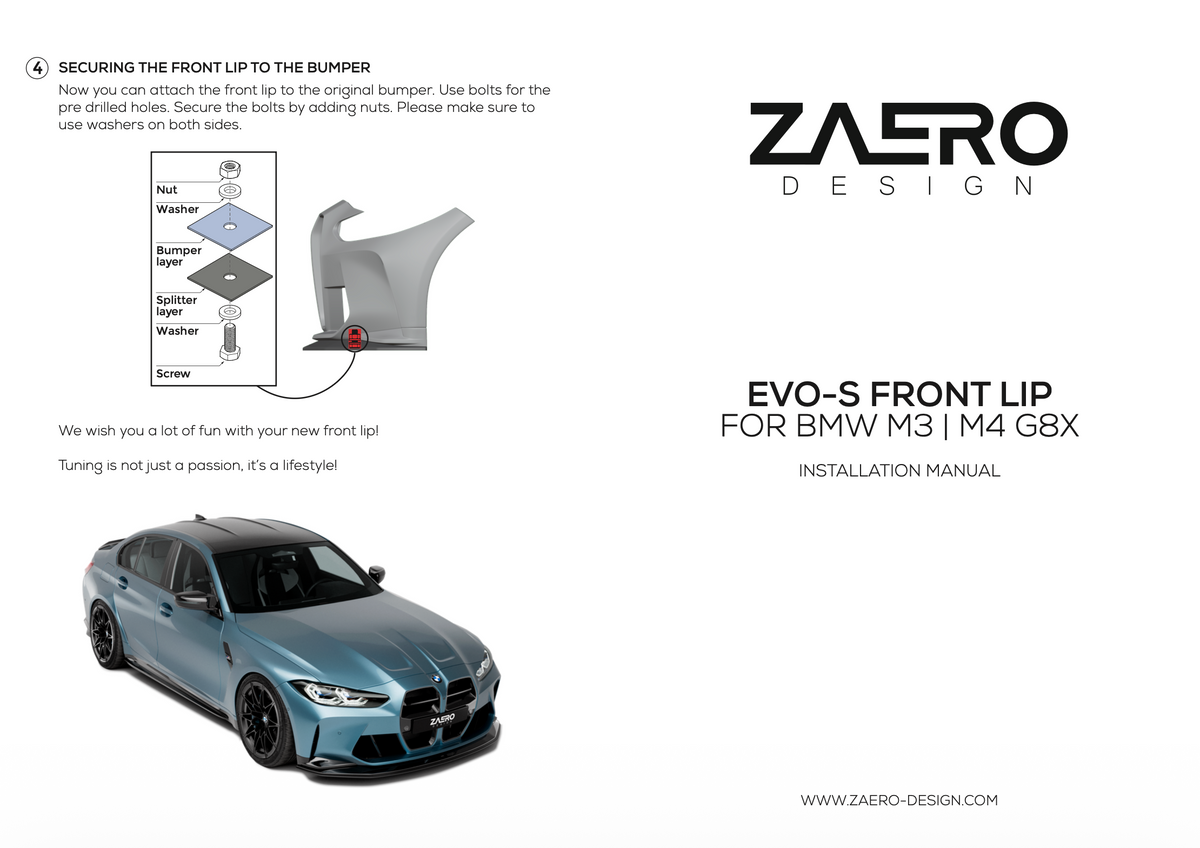 Front splitter BMW G80/81 M3 & G82/83 M4 Zaero-Design
