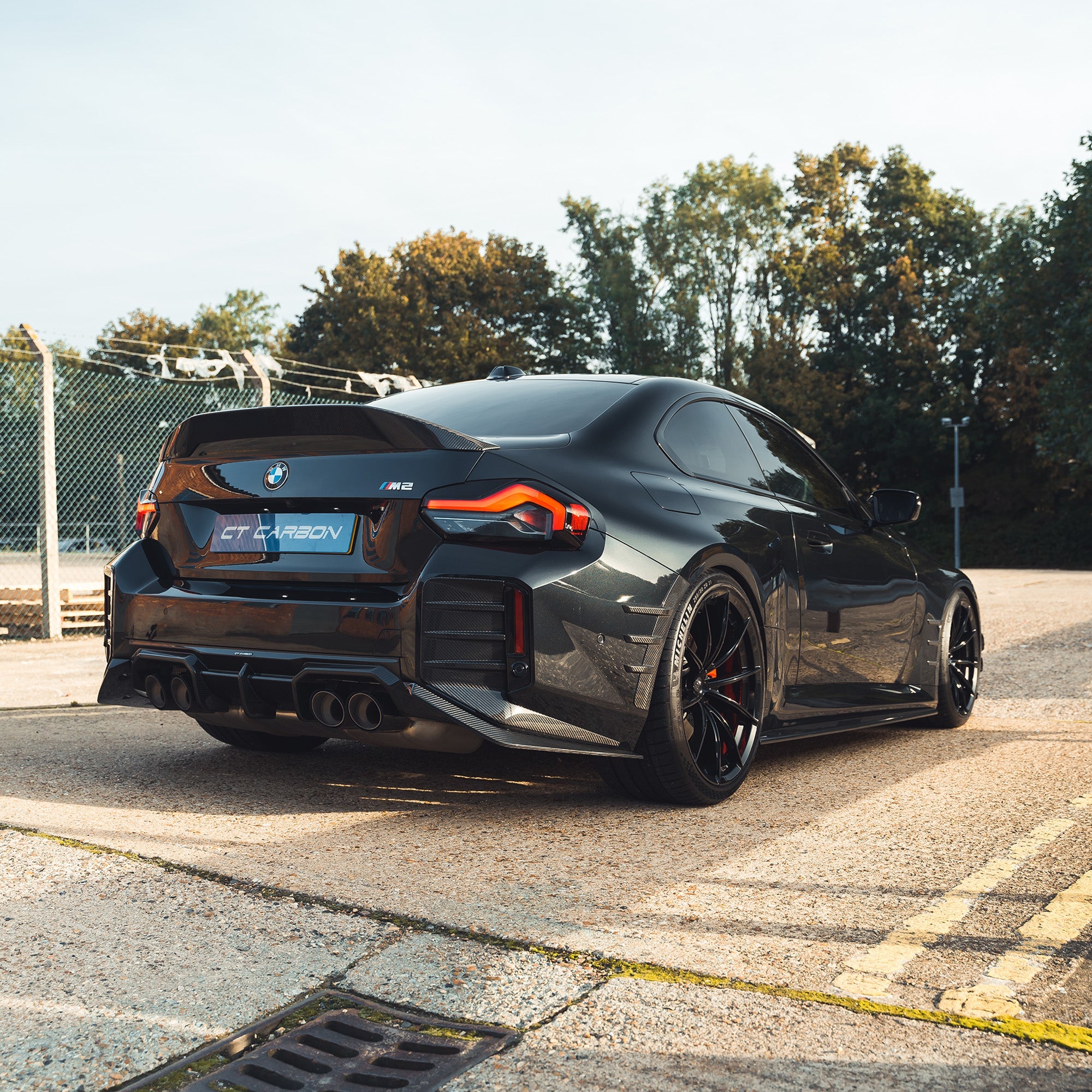 Achterbumper canards carbon fibre BMW G87 M2