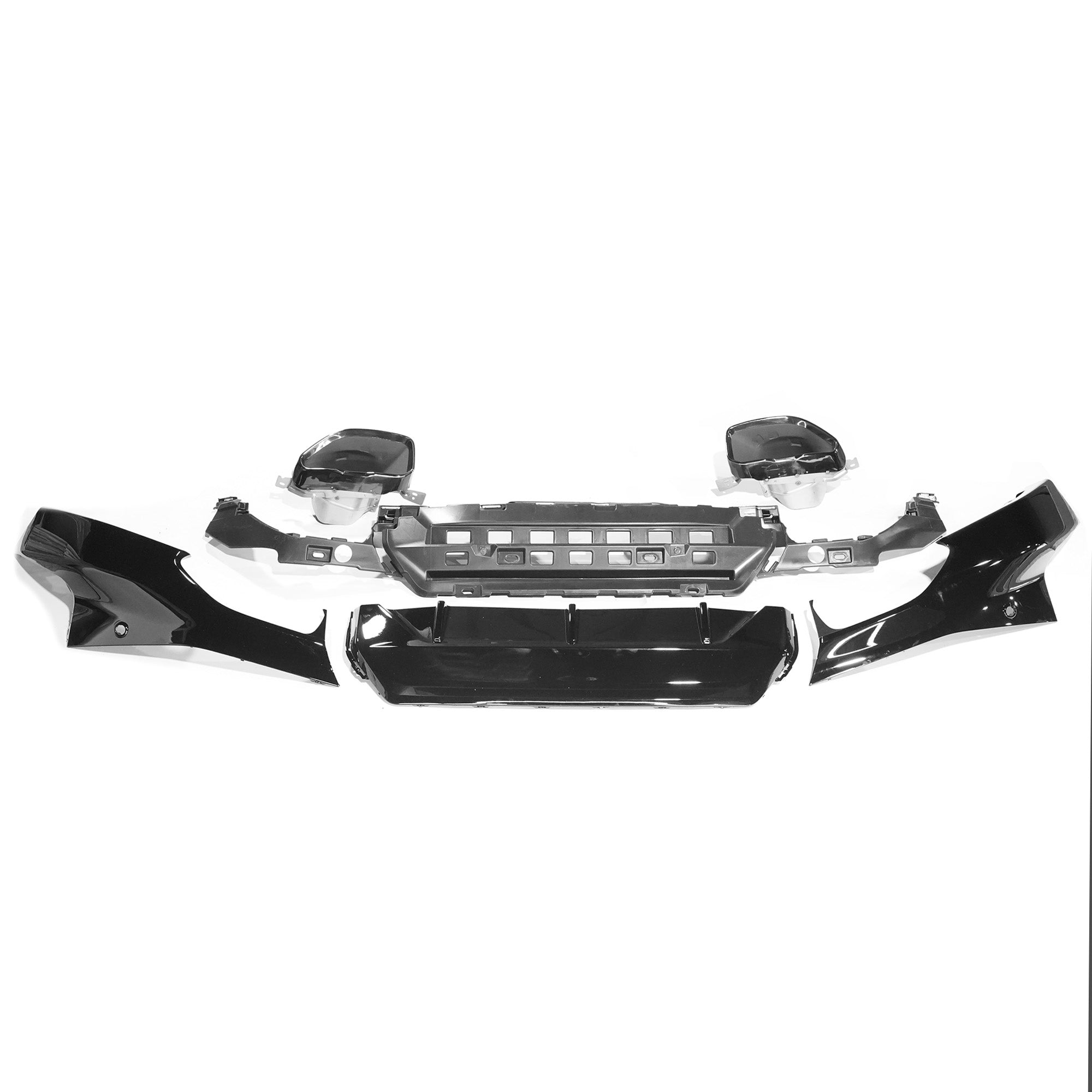 Diffuser + Eindtips BMW G42 2-Serie Hoogglans zwart - 240i style