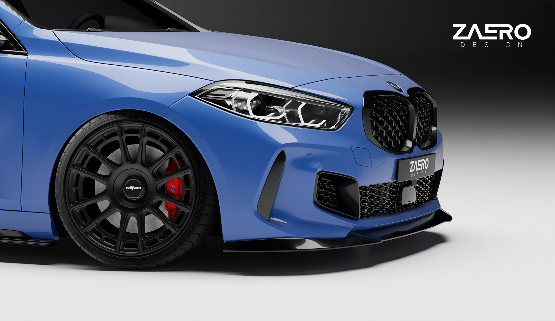 Front splitter BMW 1-serie F40 - Zaero Design
