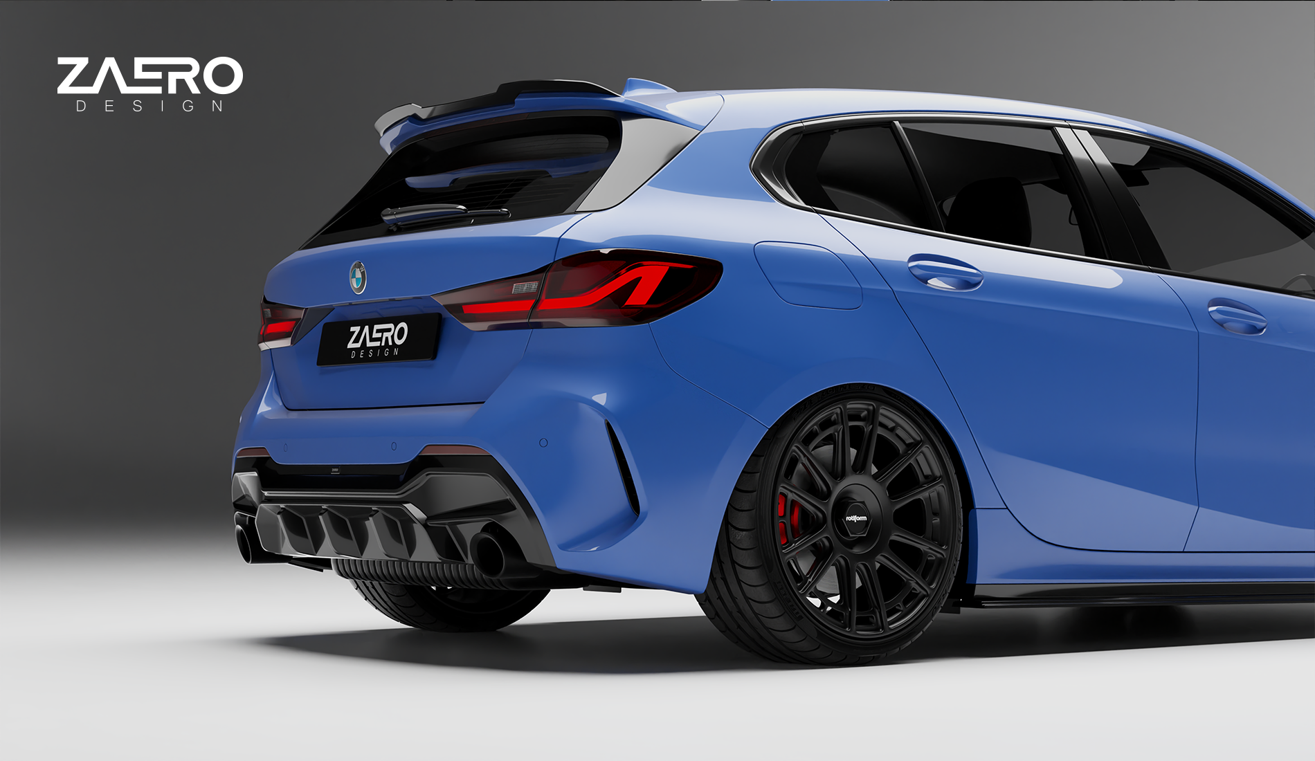 Diffuser dual exhaust BMW 1-serie F40 - Zaero Design