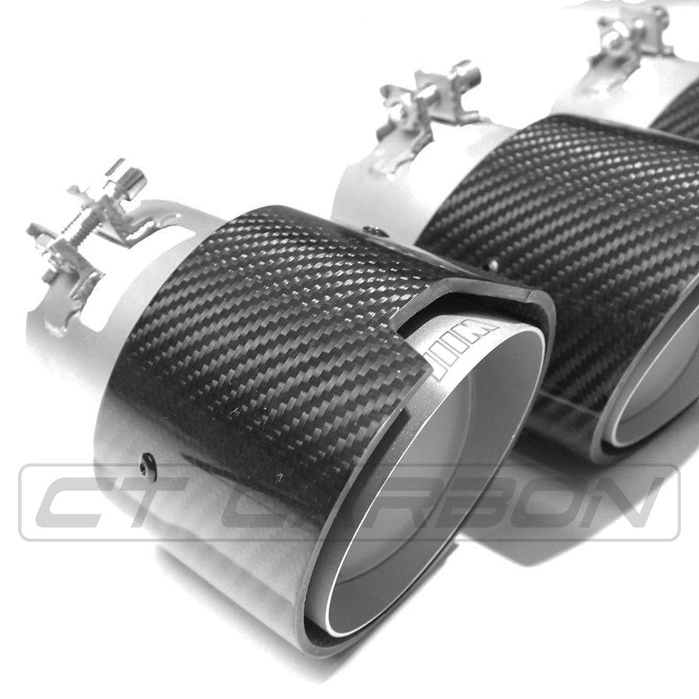 CT Carbon Vehicles & Parts BMW G80/G81/G82/G83 CARBON EXHAUST TIPS - STAINLESS (SET OF 4)